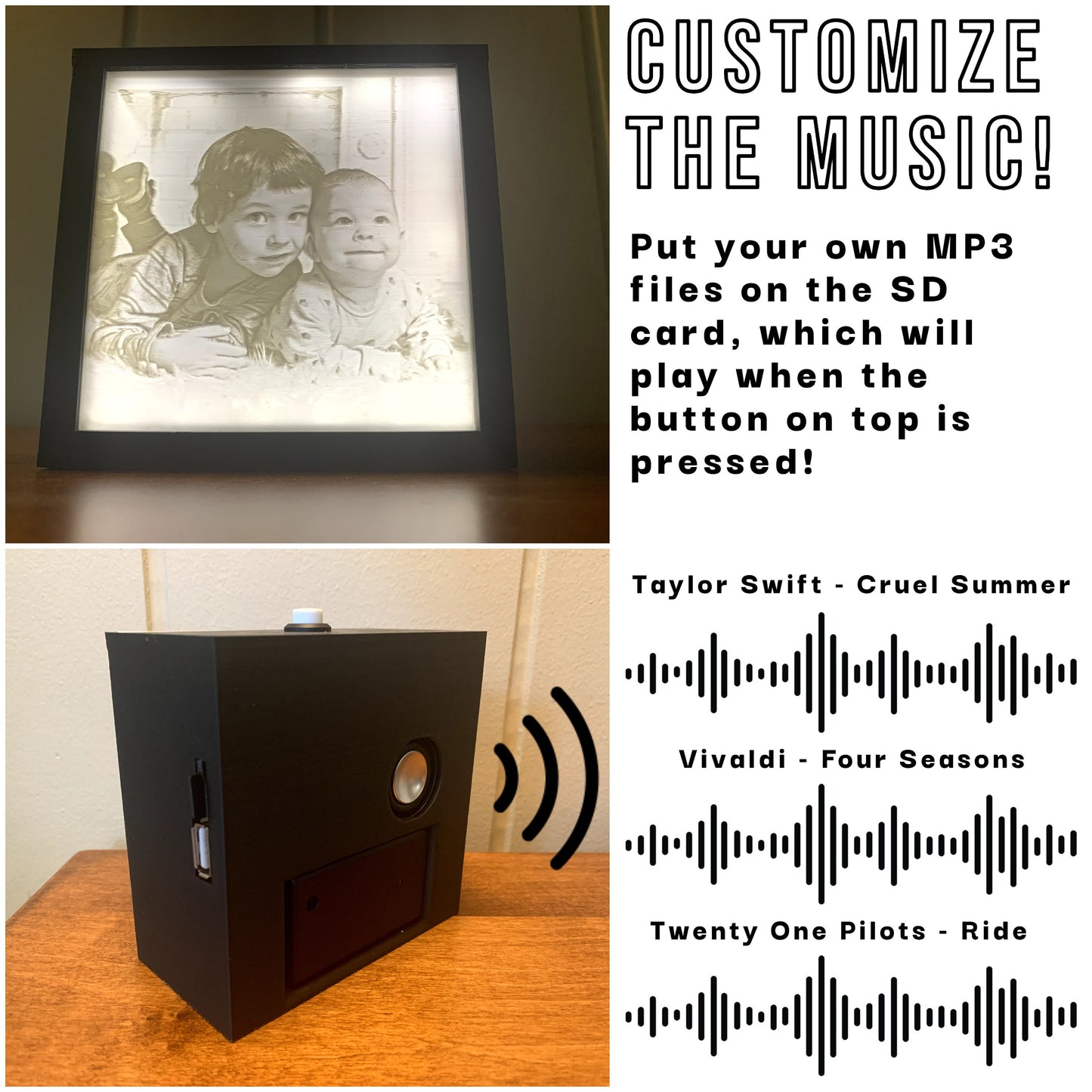 LithoBox | Files and Instructions for Customizable 3D Photo Frame Music Box