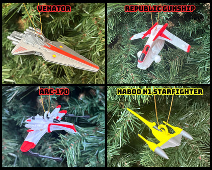 Starship Christmas Ornaments - 27 Different Starships Available